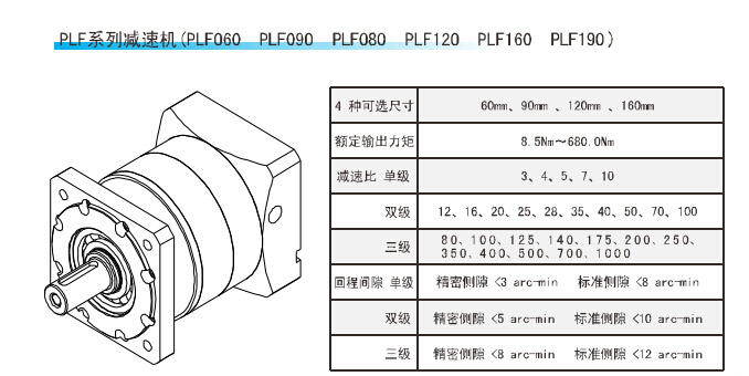 PLF系列精密行星減速機 PLF系列精密行星減速機